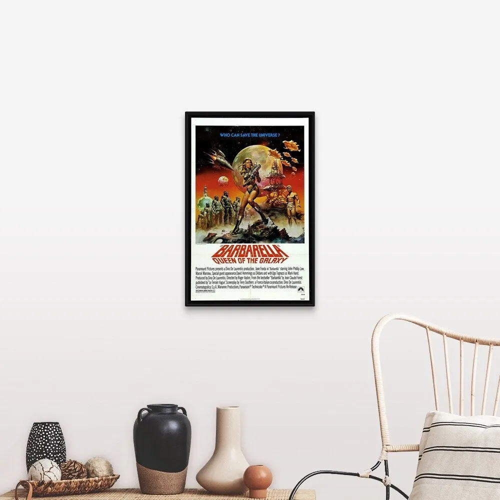 "Barbarella 1968" Black Float Frame Canvas Art