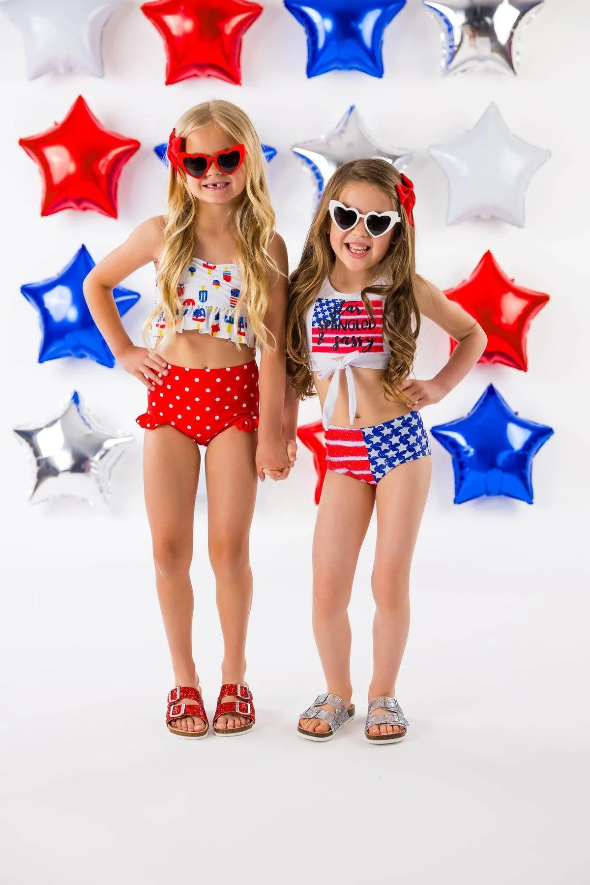 "Star Spangled & Sassy" High Waisted Bikini