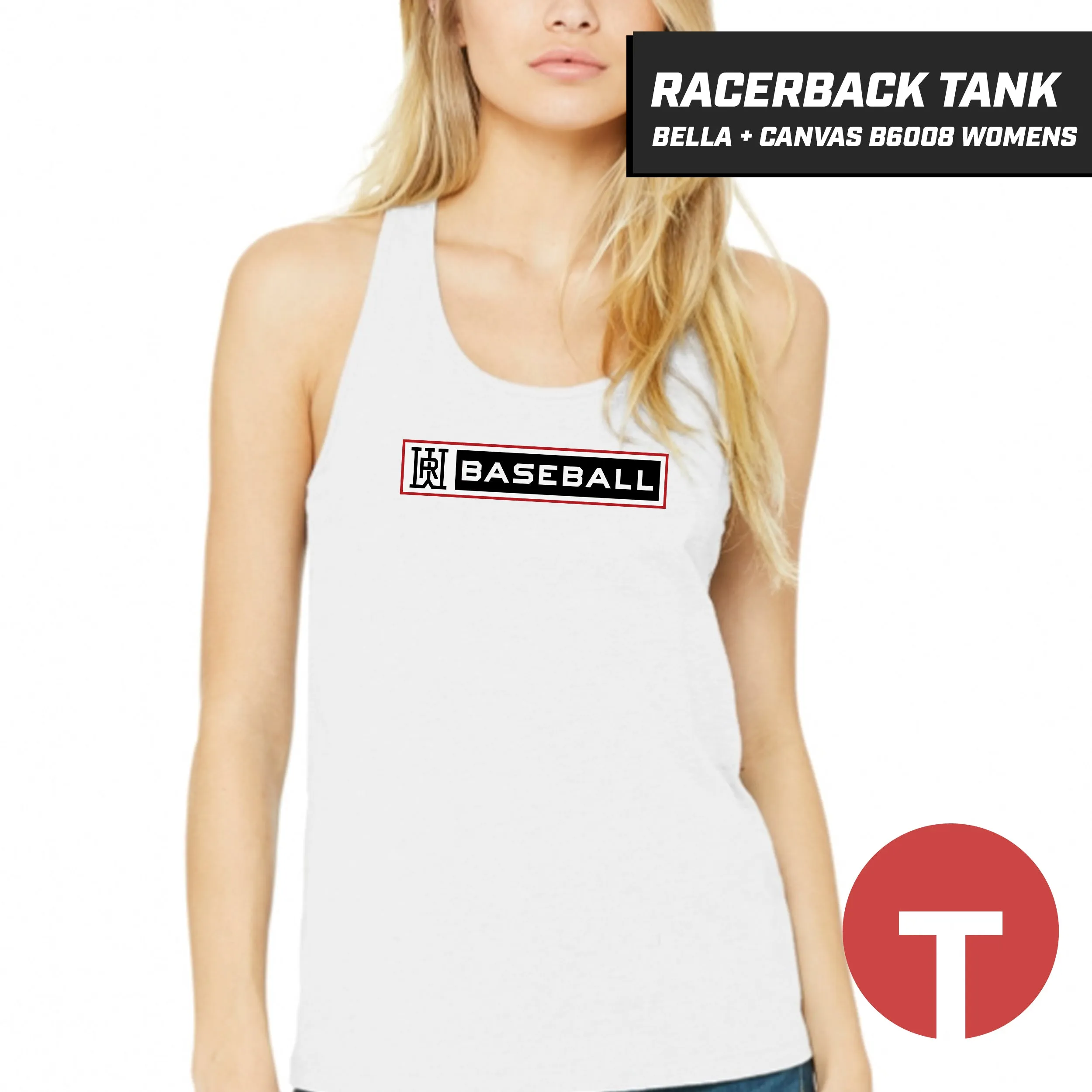 Rapids Baseball - Bella   Canvas B6008 Women's Jersey Racerback Tank - LOGO 1