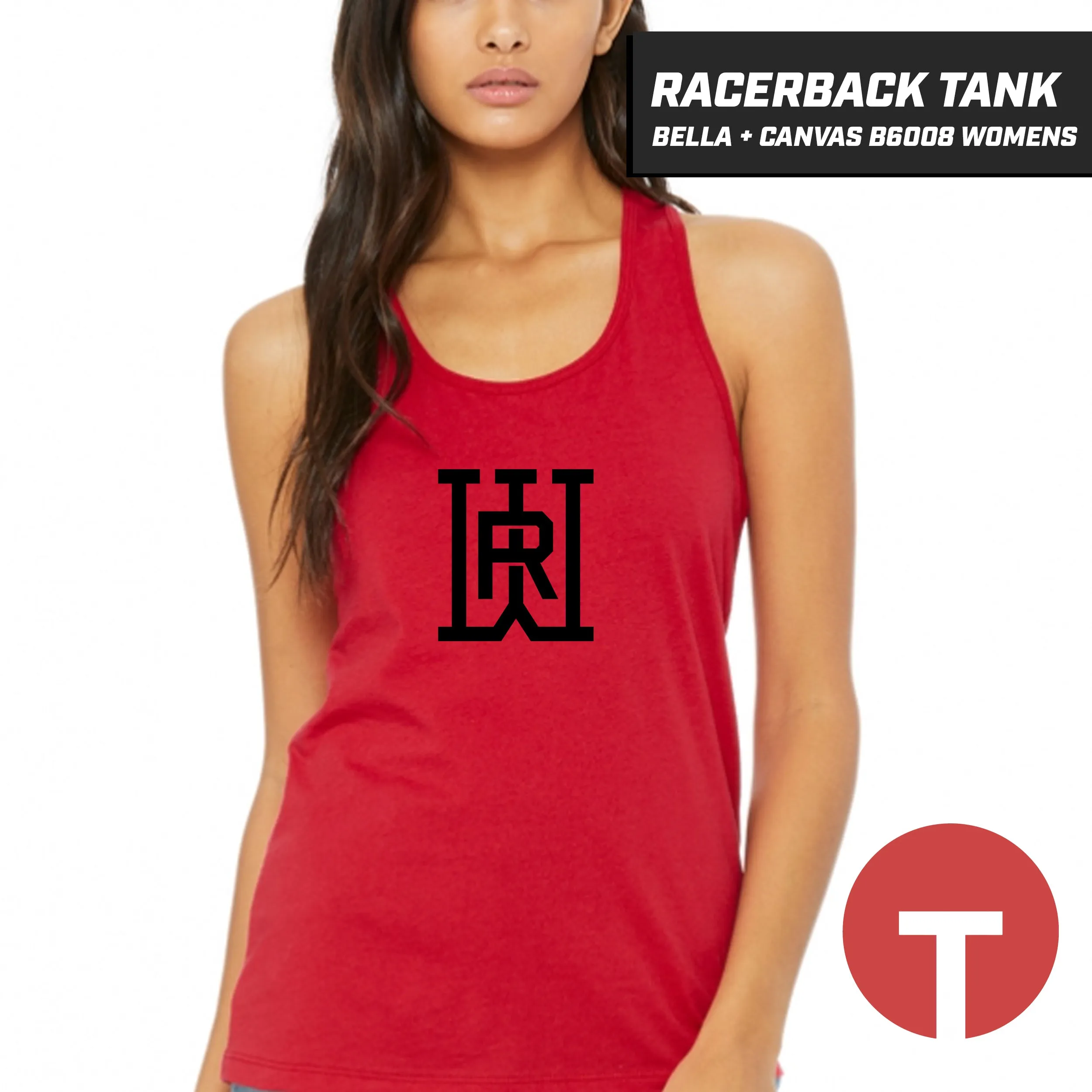 Rapids Baseball - Bella   Canvas B6008 Women's Jersey Racerback Tank - LOGO 2