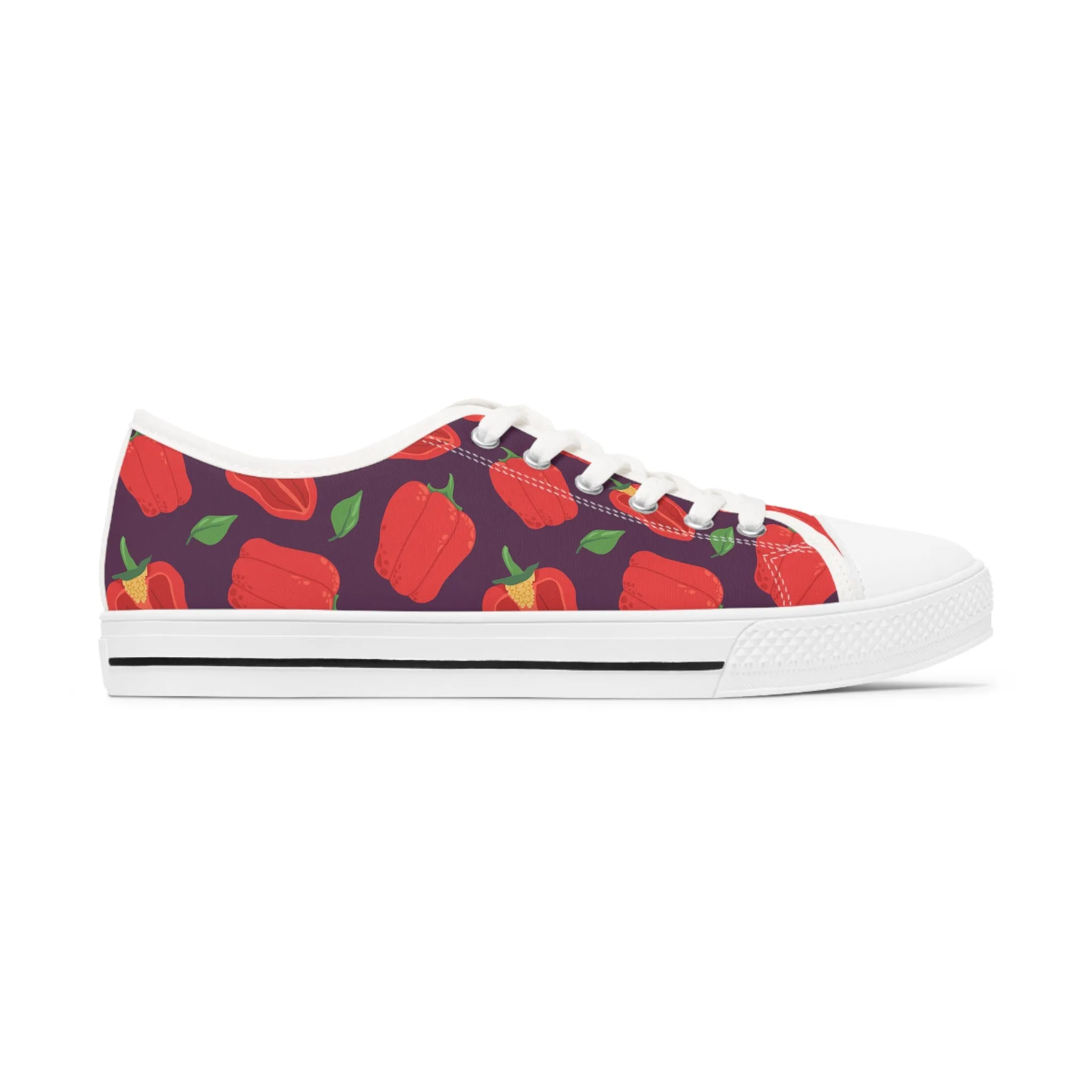 Red Bell Pepper Women's Low Top Sneakers