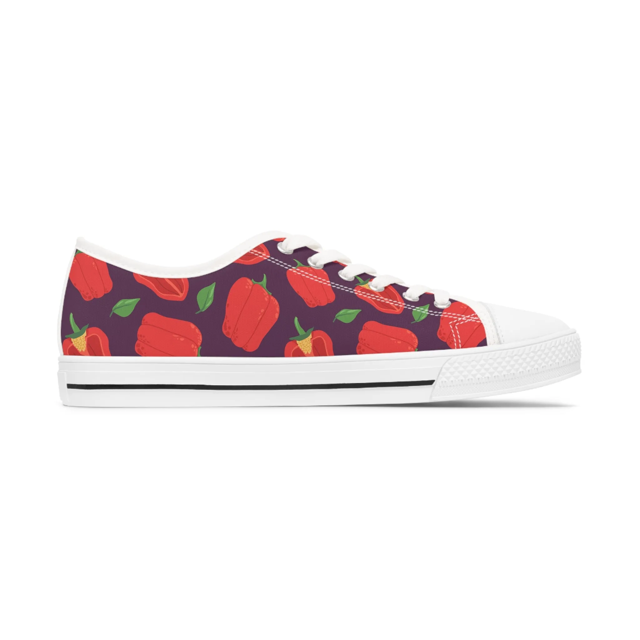 Red Bell Pepper Women's Low Top Sneakers