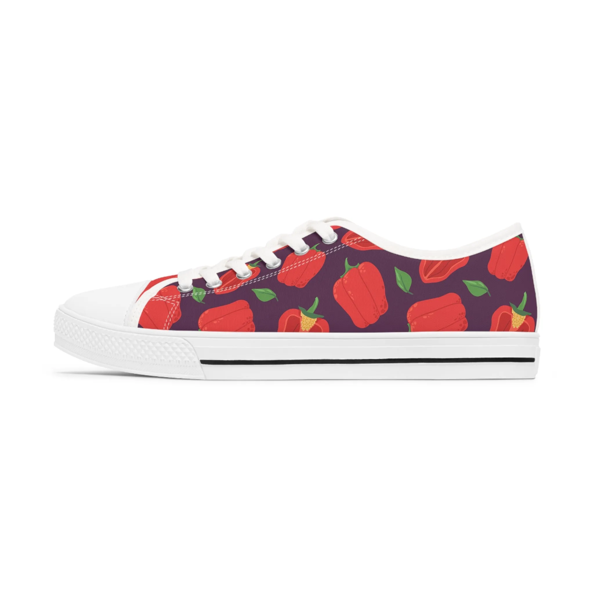 Red Bell Pepper Women's Low Top Sneakers