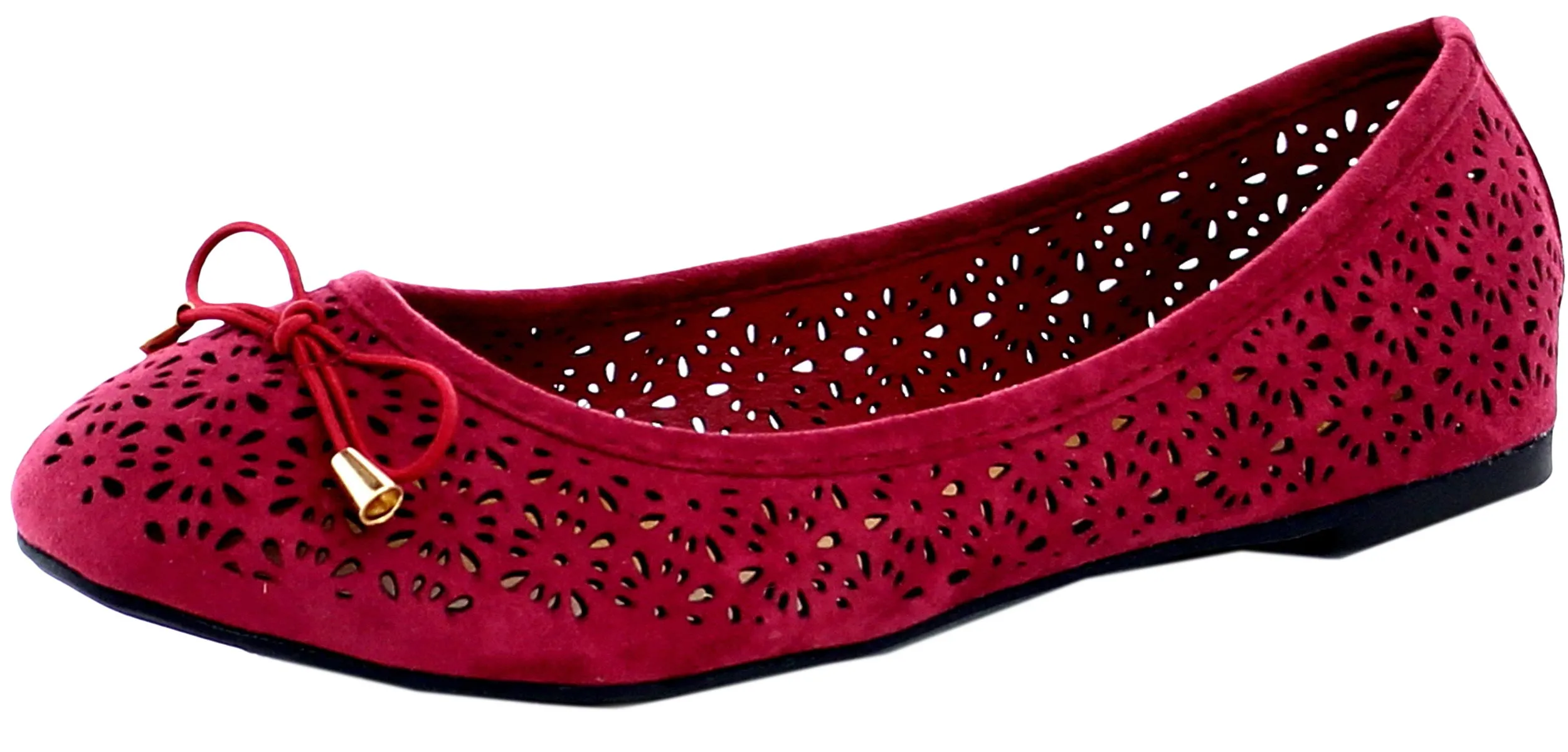 Refresh Footwear Women's Laser Cut Ballet Flat