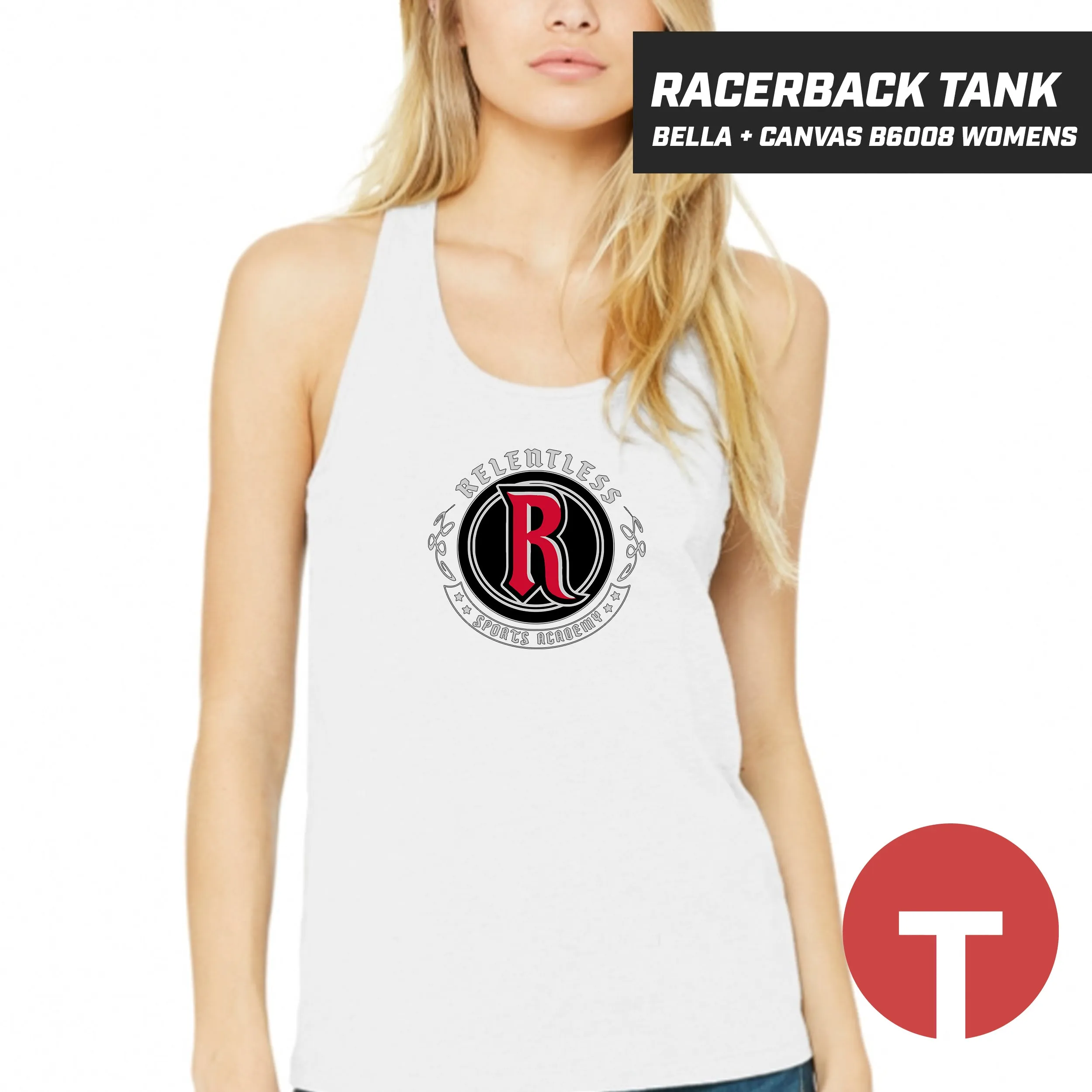 Relentless Force - LOGO 1 - Bella   Canvas B6008 Women's Jersey Racerback Tank