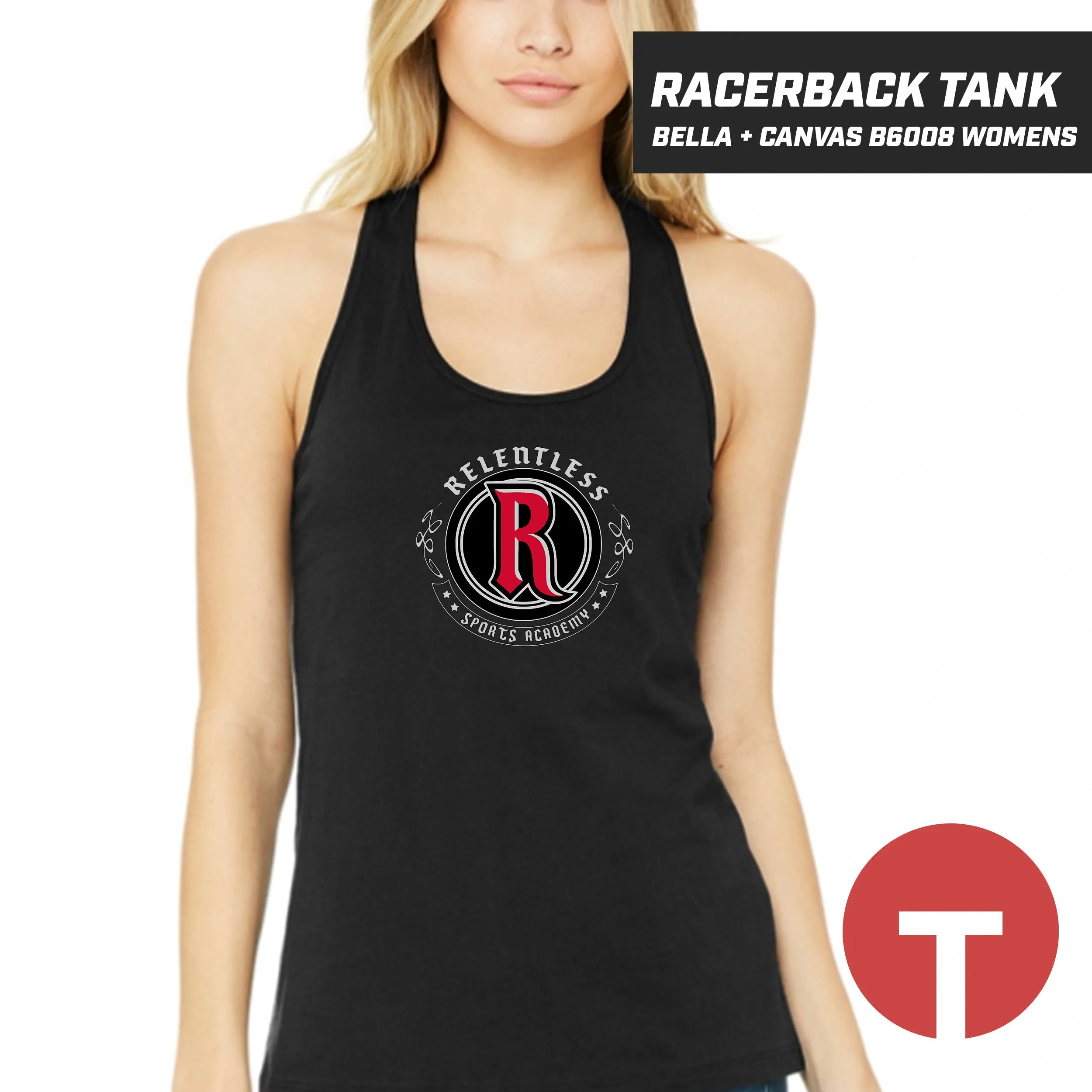 Relentless Force - LOGO 1 - Bella   Canvas B6008 Women's Jersey Racerback Tank