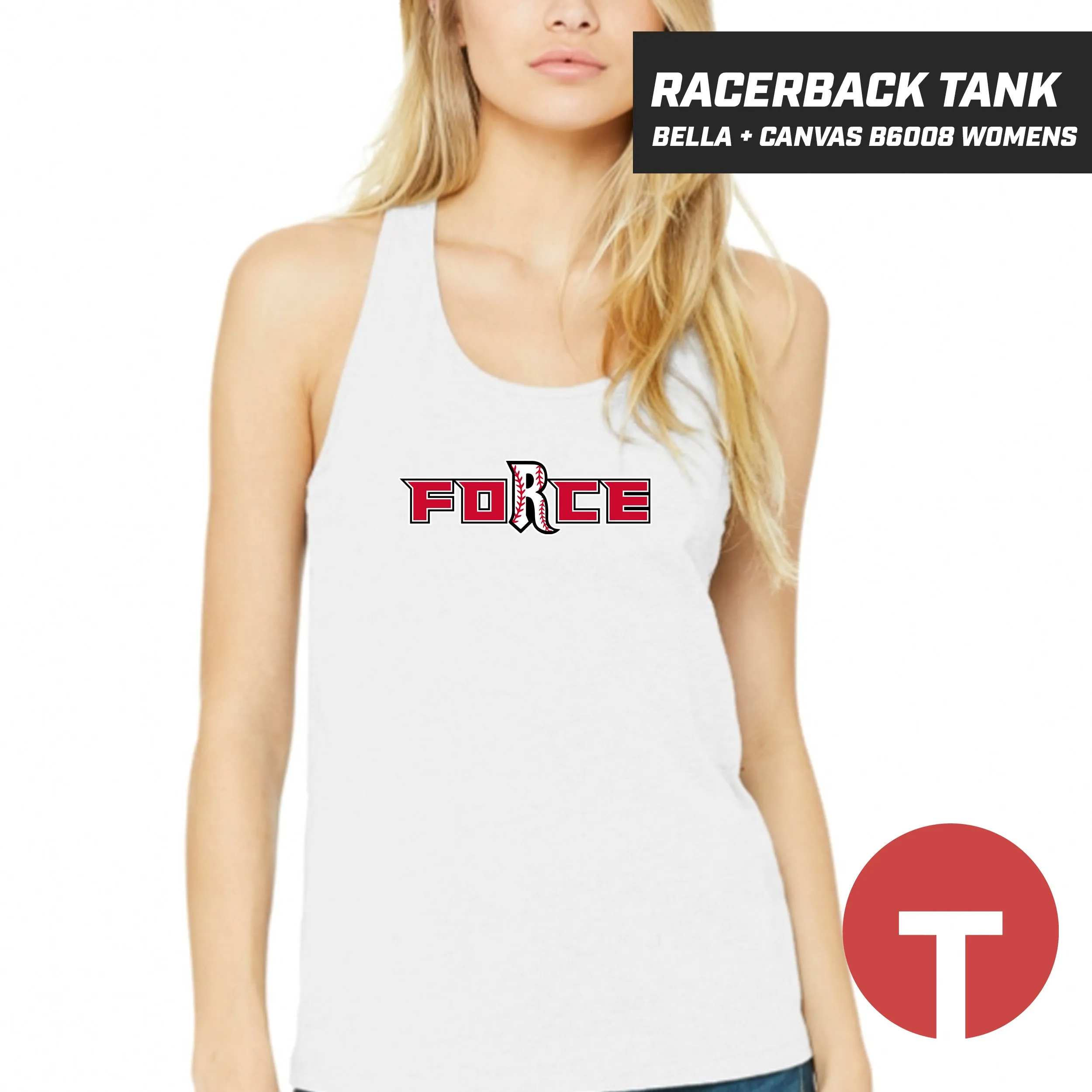 Relentless Force - LOGO 2 - Bella   Canvas B6008 Women's Jersey Racerback Tank