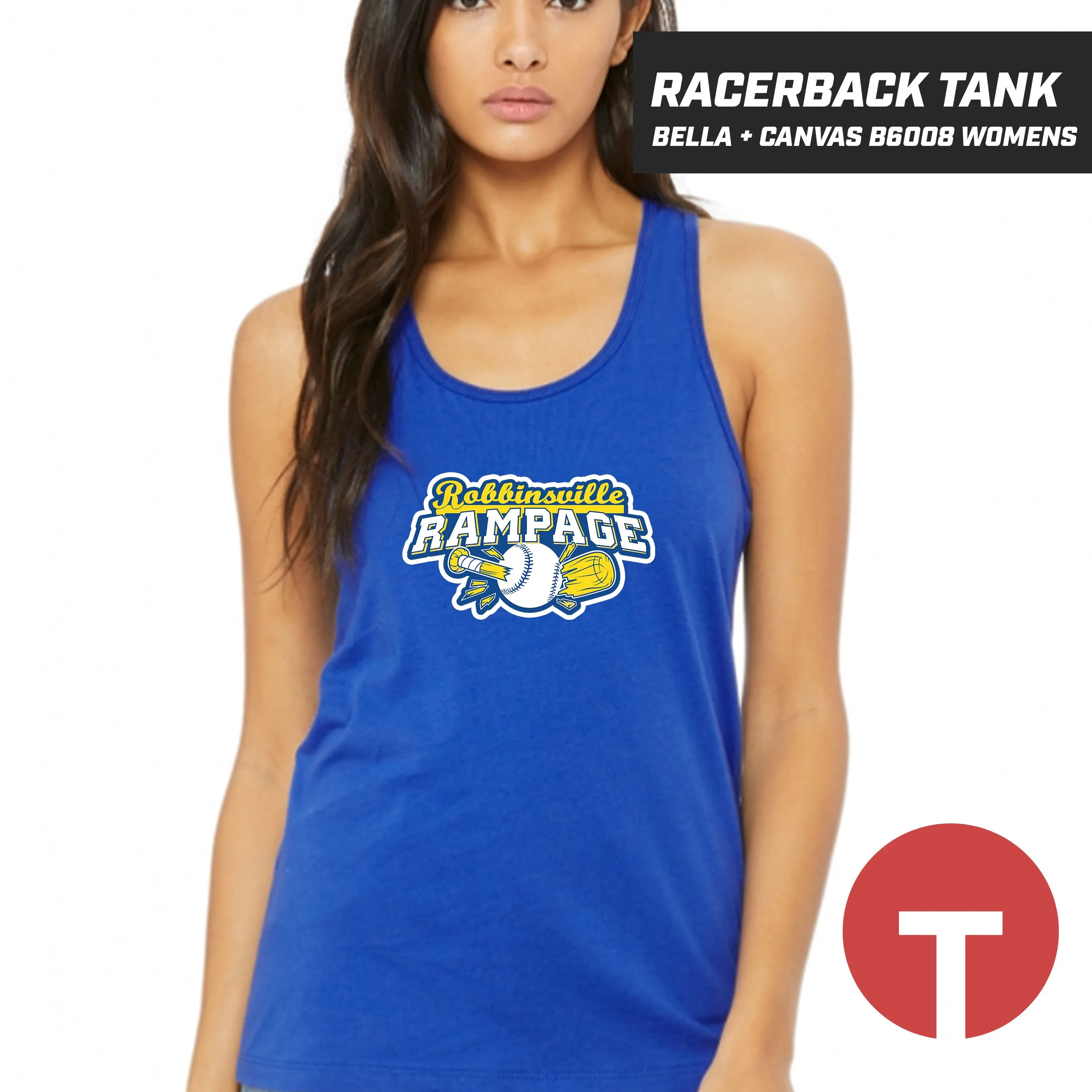 Robbinsville Rampage - Bella   Canvas B6008 Women's Jersey Racerback Tank