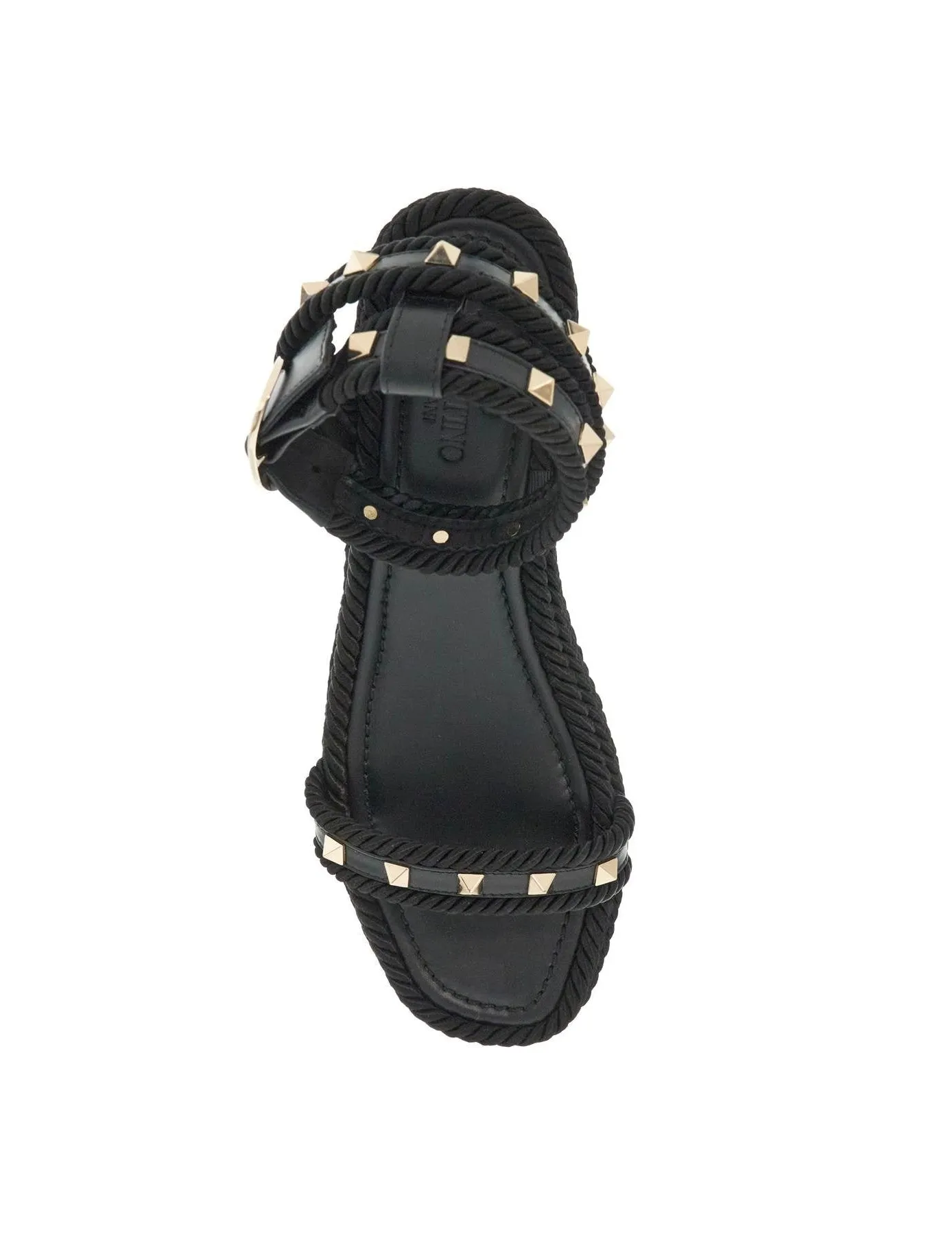 Rockstud Flatform Sandals - Leather Footwear