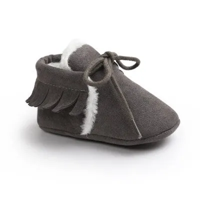 Romirus Winter PU Outdoor suede Leather Baby moccasins Shoes infant anti-slip first walker soft soled Newborn Baby boy Boots