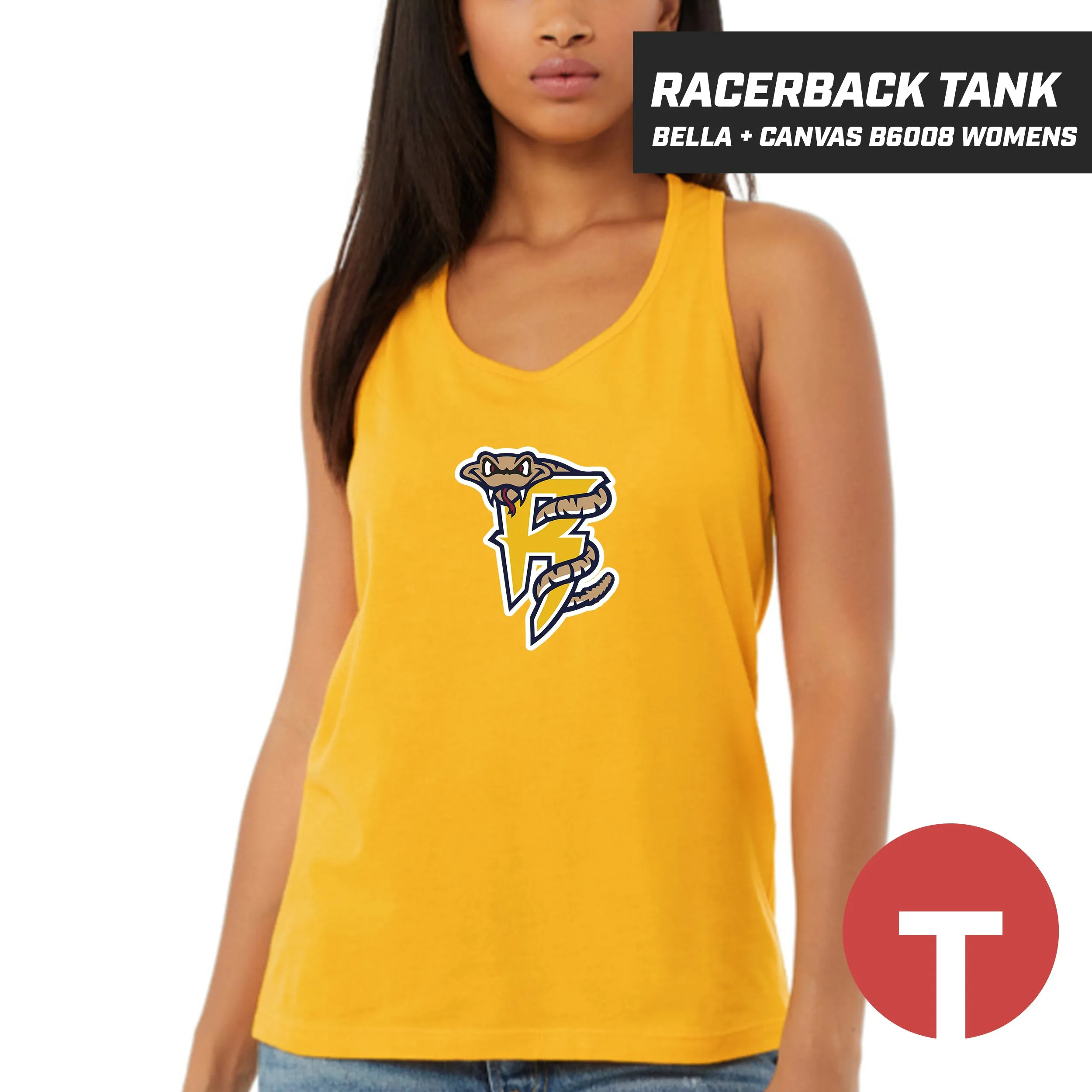 Rounding Third Rattlers - Bella   Canvas B6008 Women's Jersey Racerback Tank