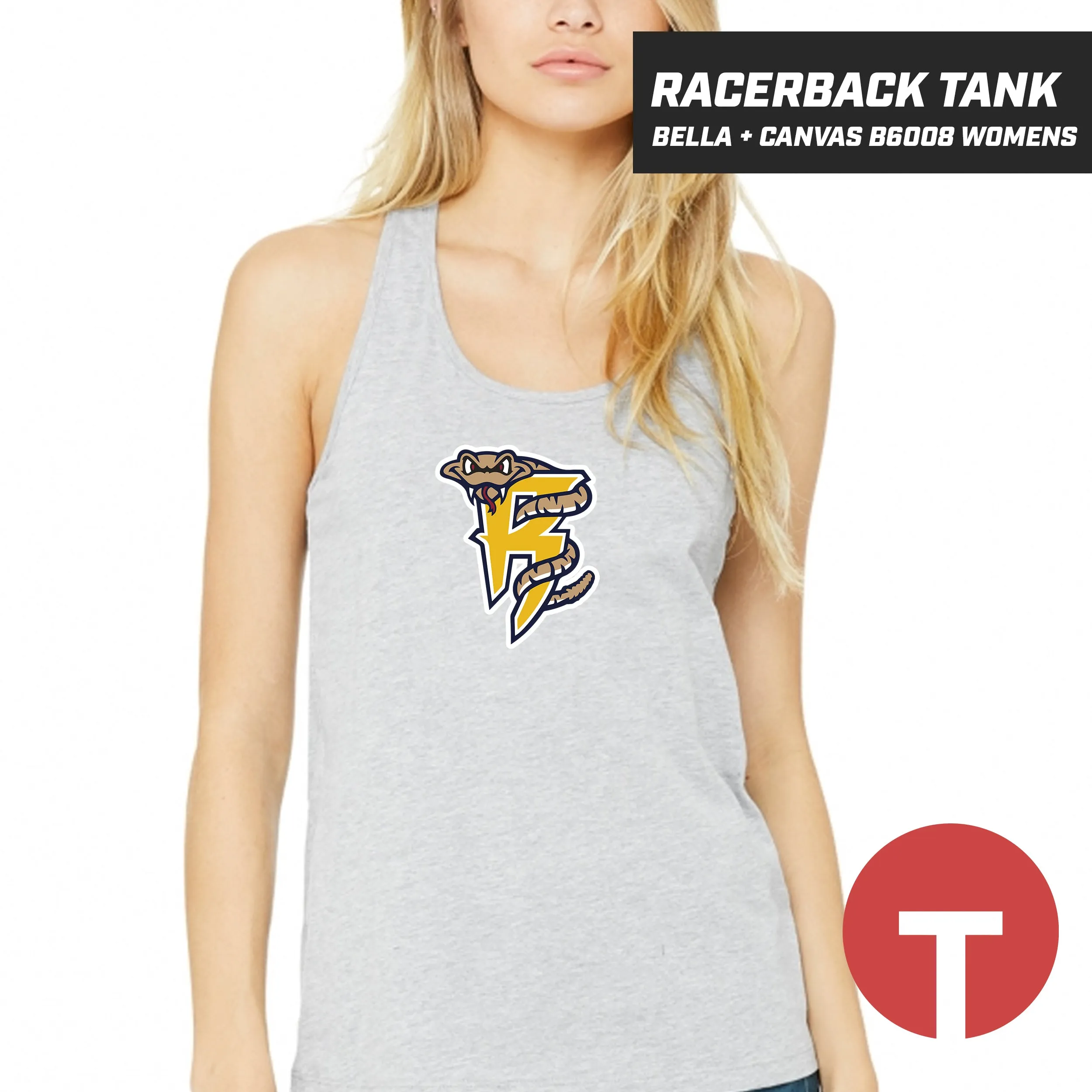 Rounding Third Rattlers - Bella   Canvas B6008 Women's Jersey Racerback Tank