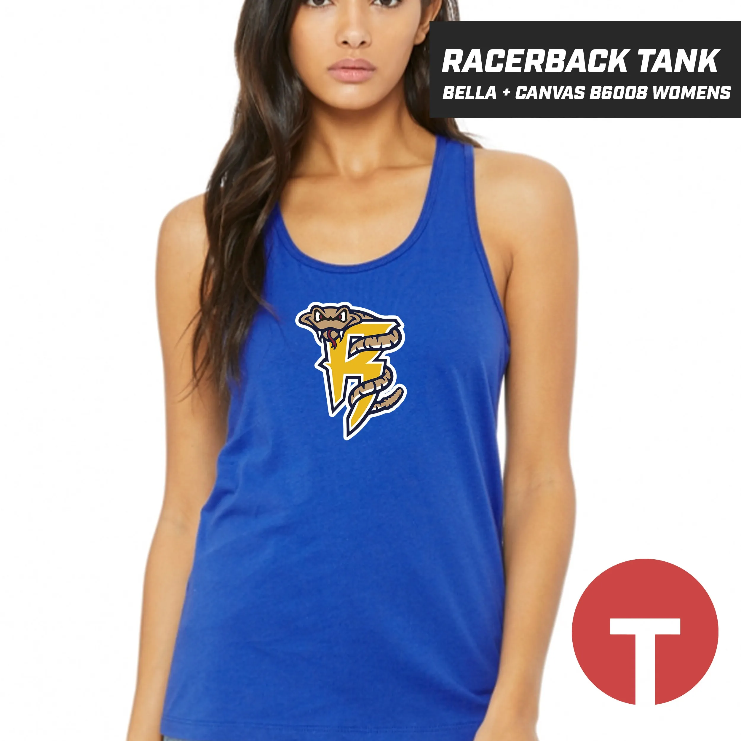 Rounding Third Rattlers - Bella   Canvas B6008 Women's Jersey Racerback Tank