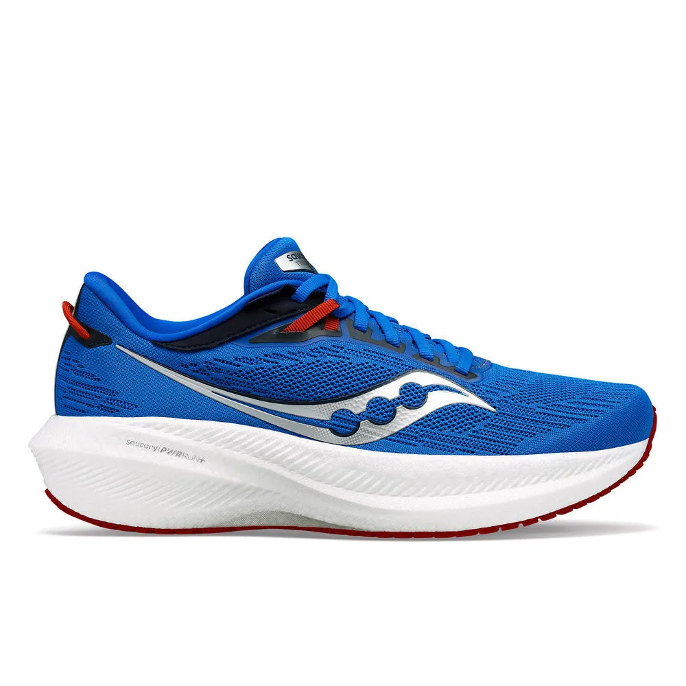 Saucony Men's Triumph 21 Running Shoes Blue Cobalt/Silver