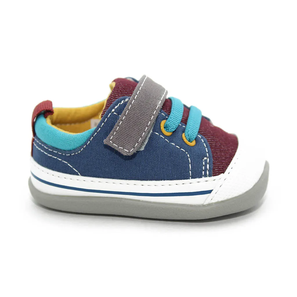 See Kai Run Stevie Sneakers Burgundy/Blue Infants Walkers Boys - Kids Shoes