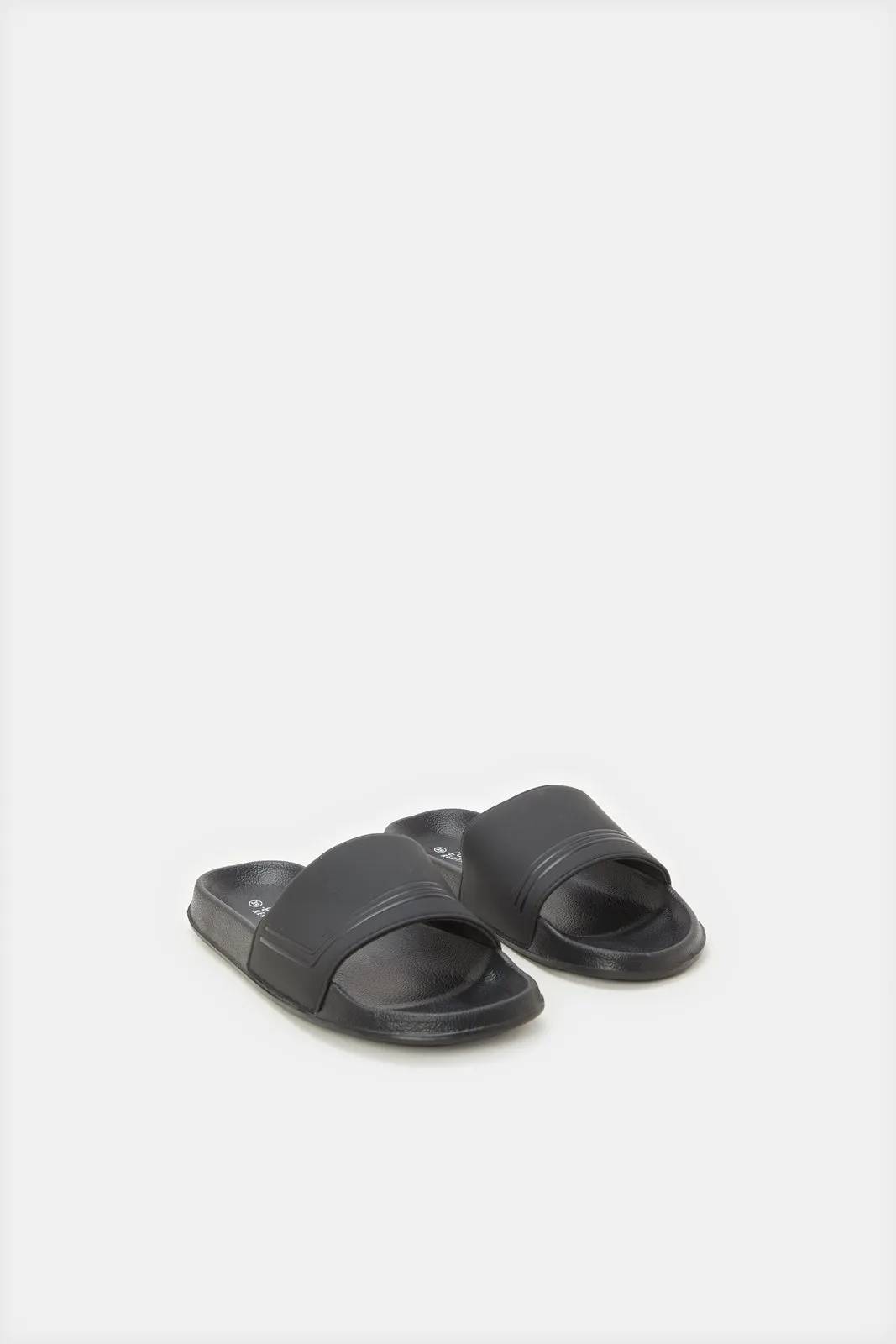 Senior Boys Black Padded Slide