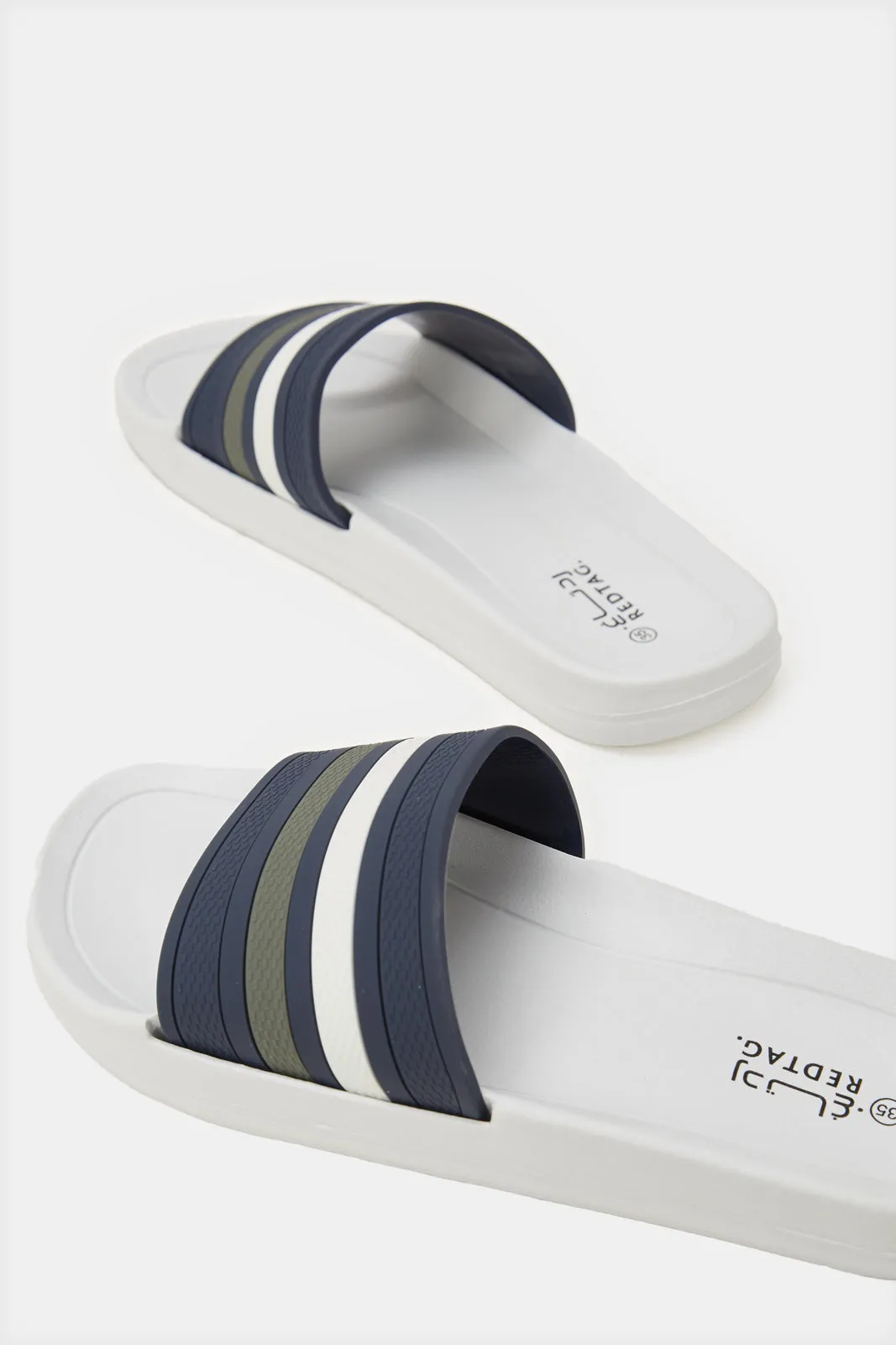 Senior Boys White Rubber Upper Slide