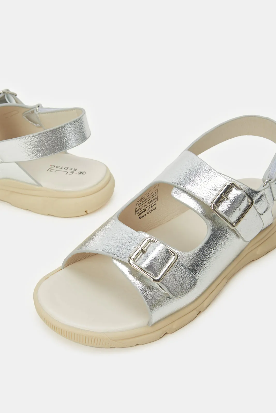 Senior Girls Silver Chunky Sandal