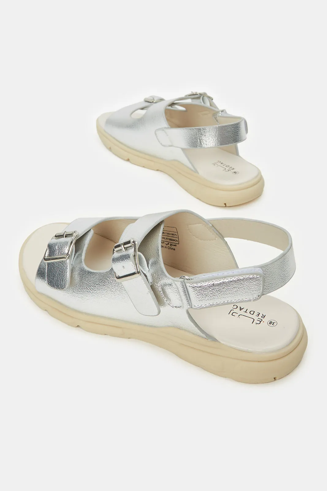 Senior Girls Silver Chunky Sandal