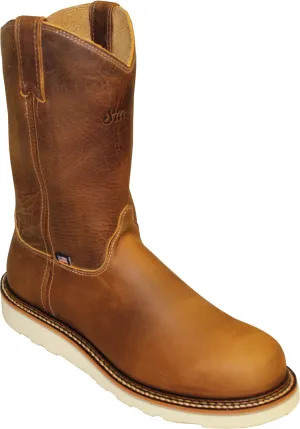 Silverado Mens 10in Wellington Shipyard Oil Tan Leather Work Boots