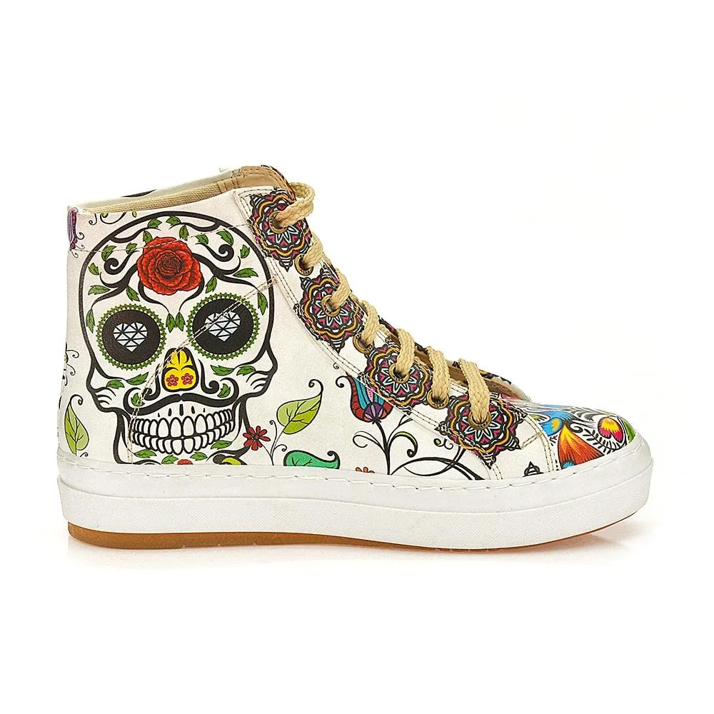 Skull and Mandala Sneaker Boots WCV2032