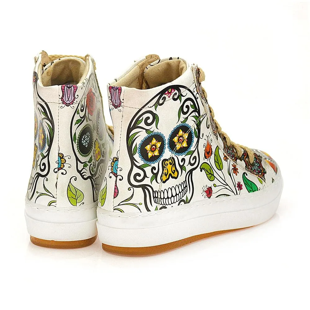 Skull and Mandala Sneaker Boots WCV2032