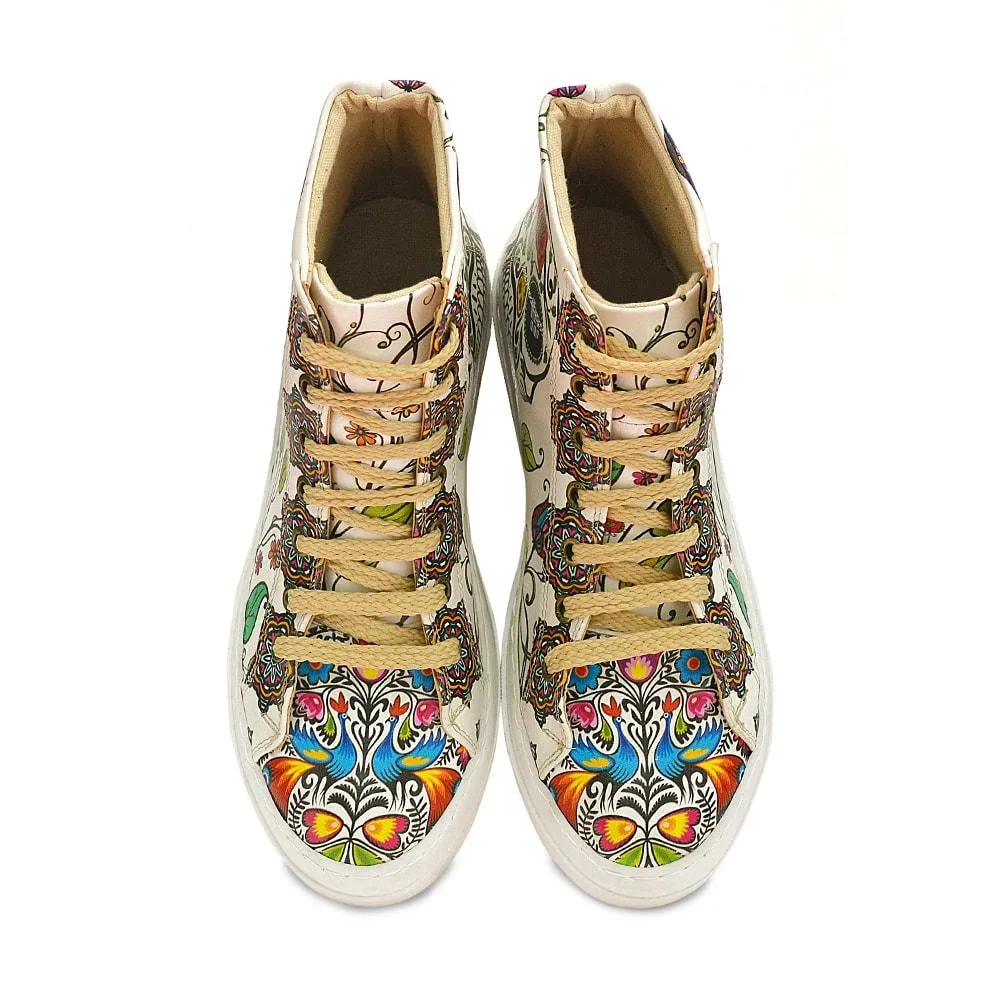 Skull and Mandala Sneaker Boots WCV2032