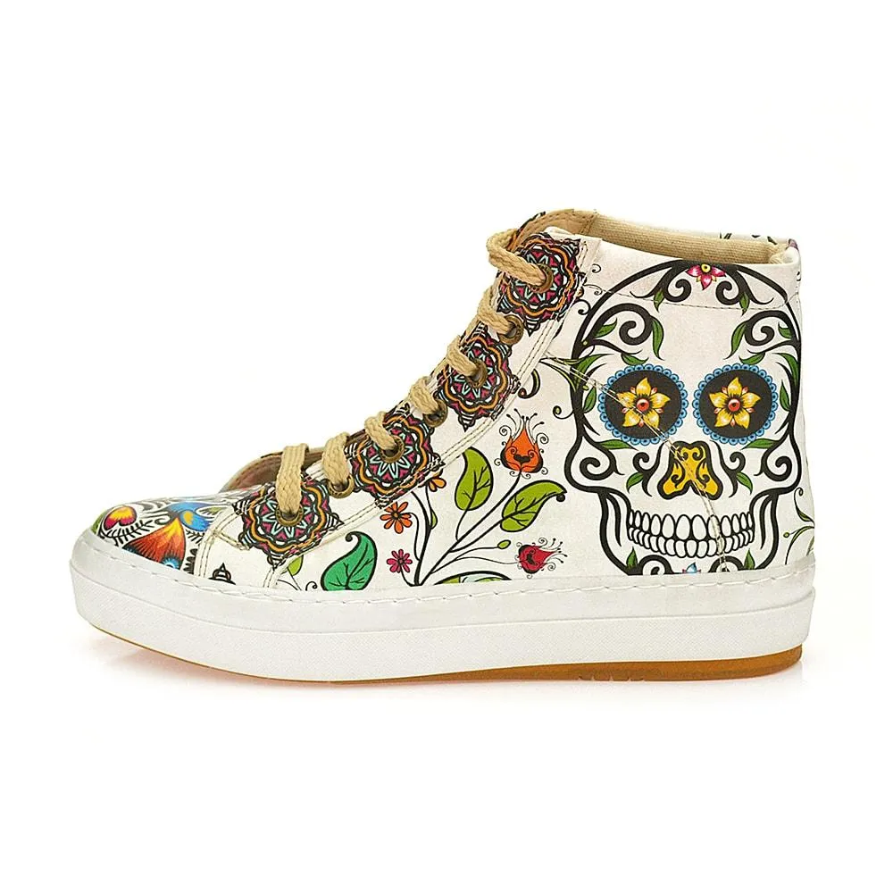 Skull and Mandala Sneaker Boots WCV2032