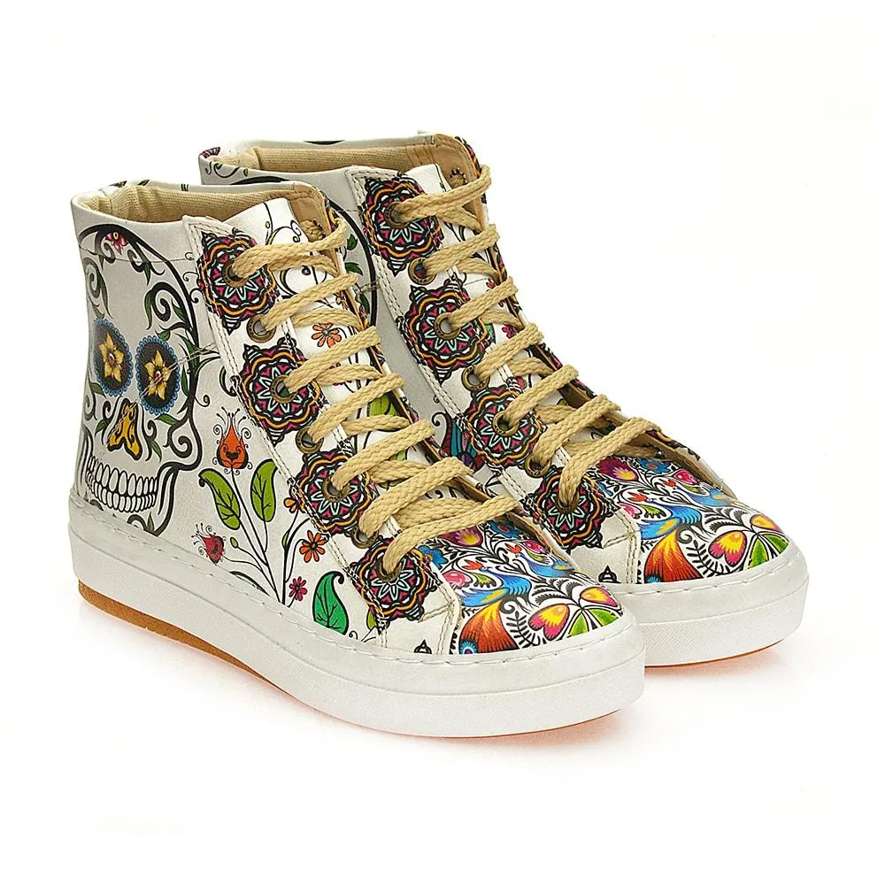 Skull and Mandala Sneaker Boots WCV2032