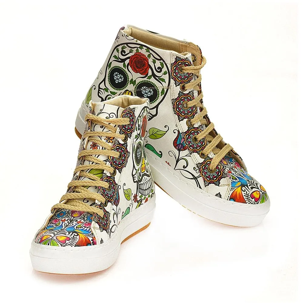 Skull and Mandala Sneaker Boots WCV2032