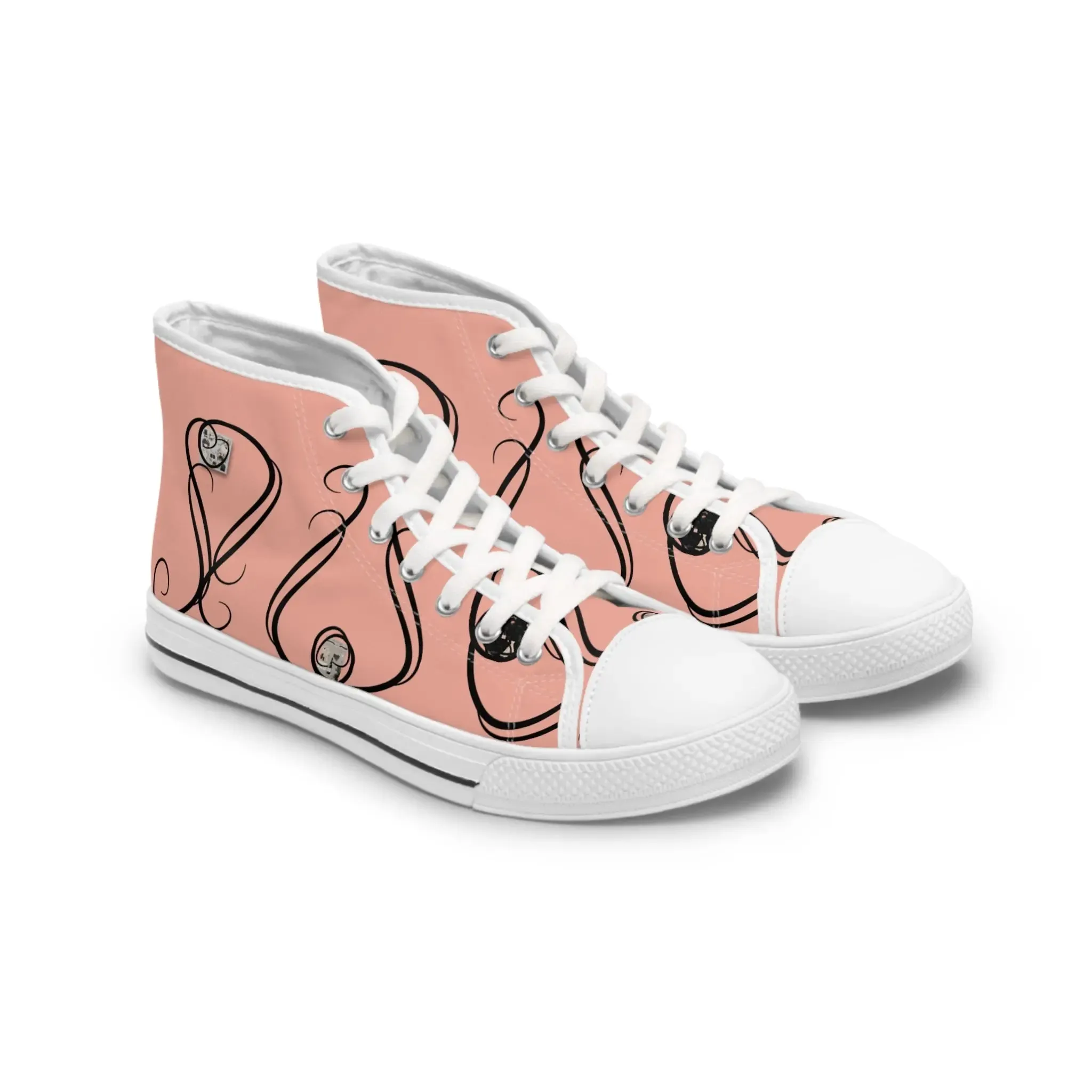 Sneakers Women's High Top Pink