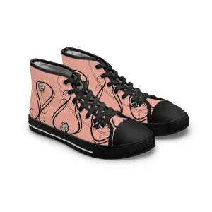 Sneakers Women's High Top Pink