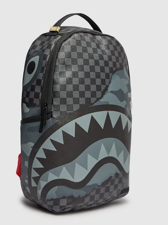 SPRAYGROUND   Shark print canvas backpack 