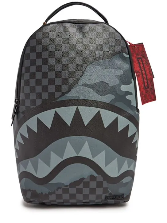 SPRAYGROUND   Shark print canvas backpack 