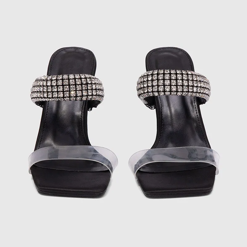 Square Toe Outdoor Sandals Black