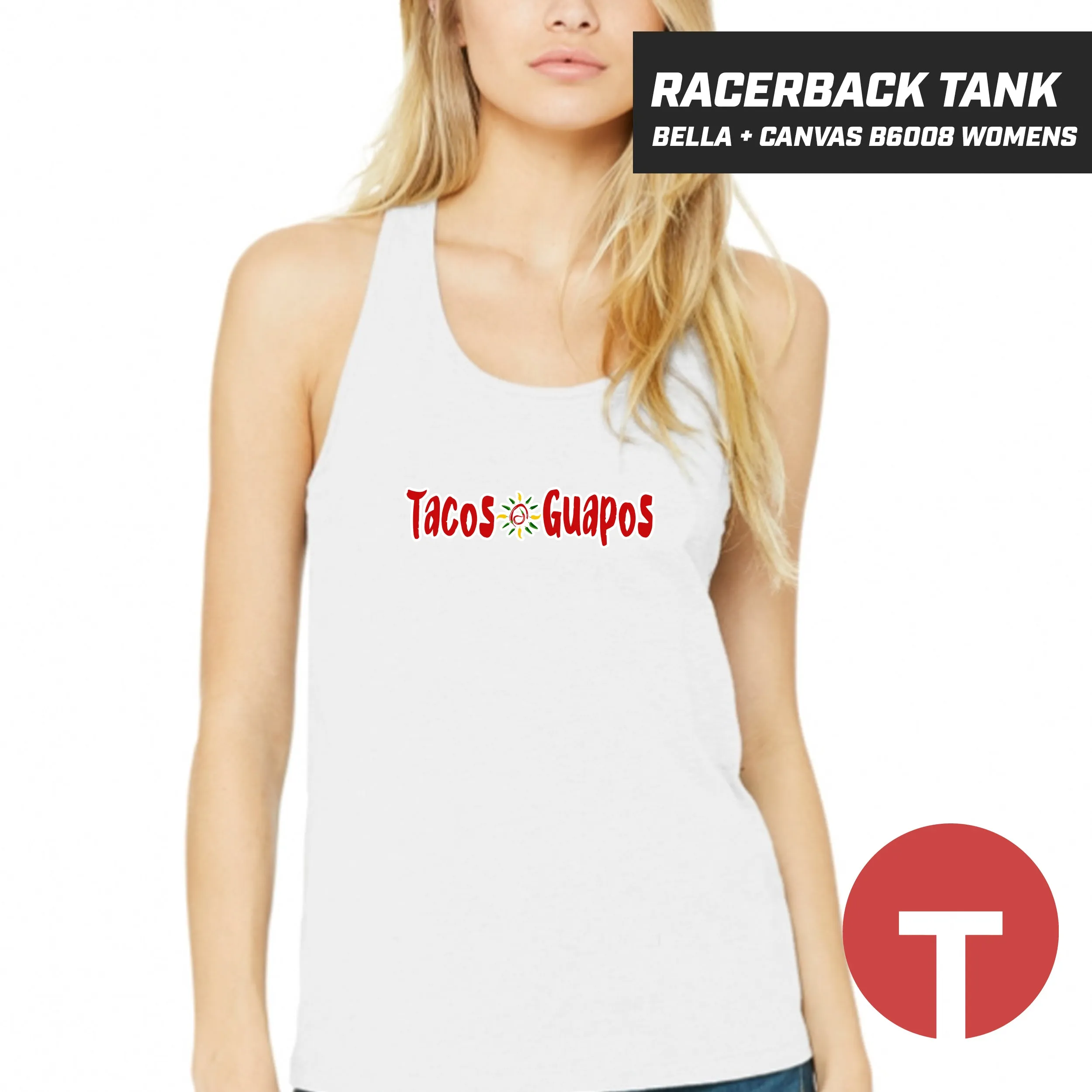 Tacos Guapos - Bella   Canvas B6008 Women's Jersey Racerback Tank