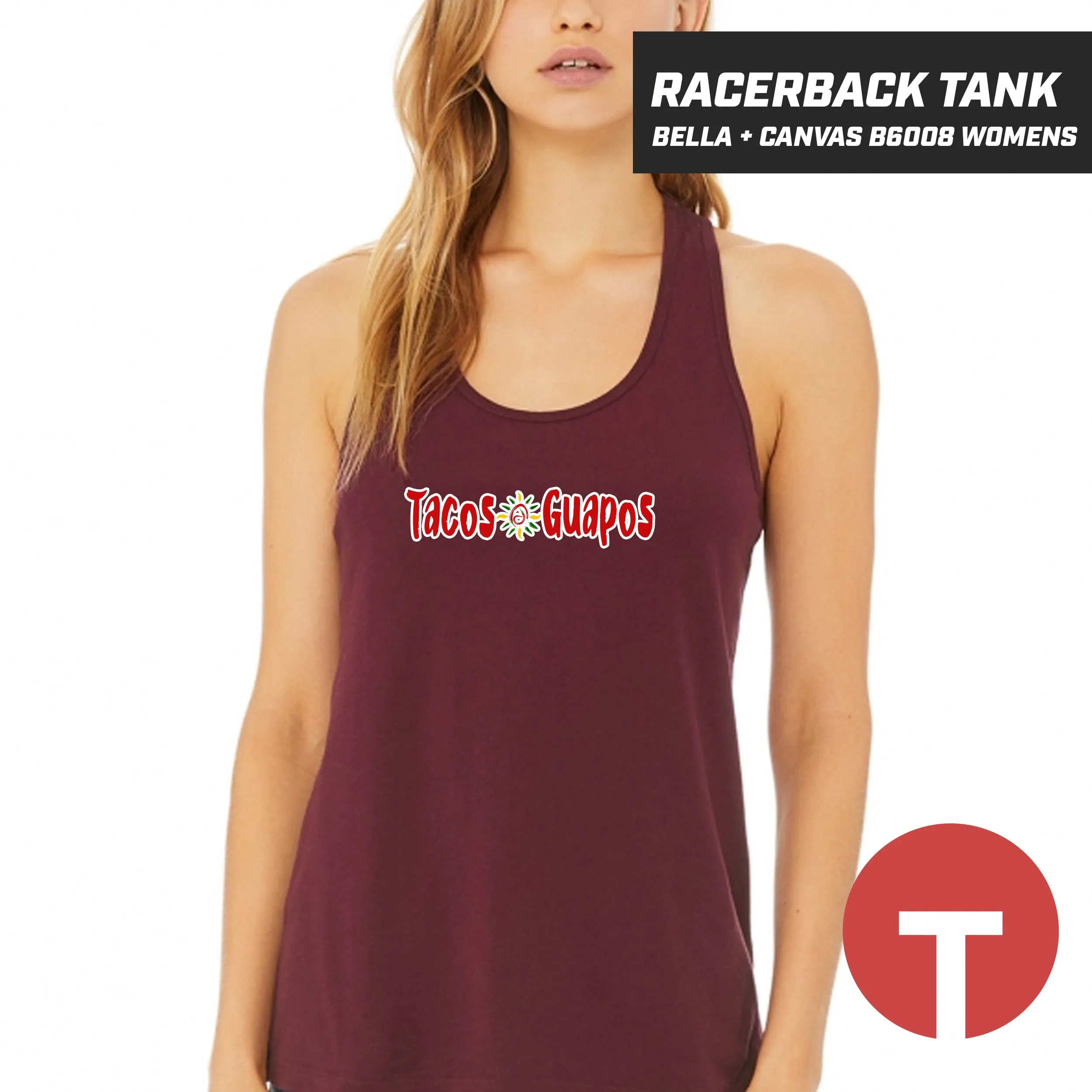 Tacos Guapos - Bella   Canvas B6008 Women's Jersey Racerback Tank