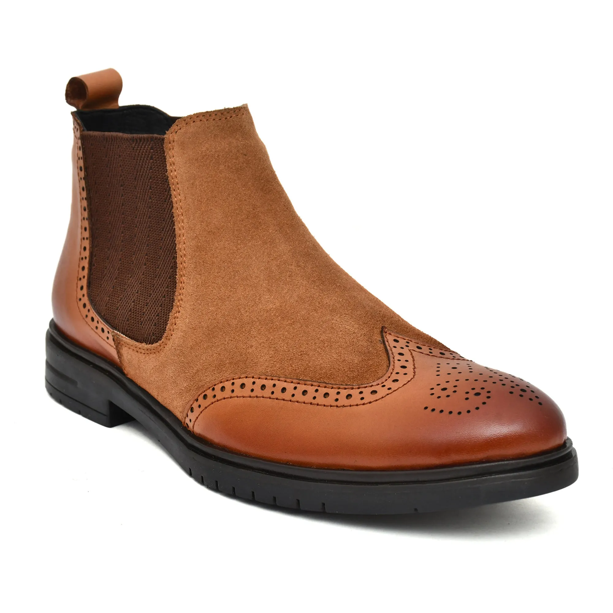 Tan Brogue Boots