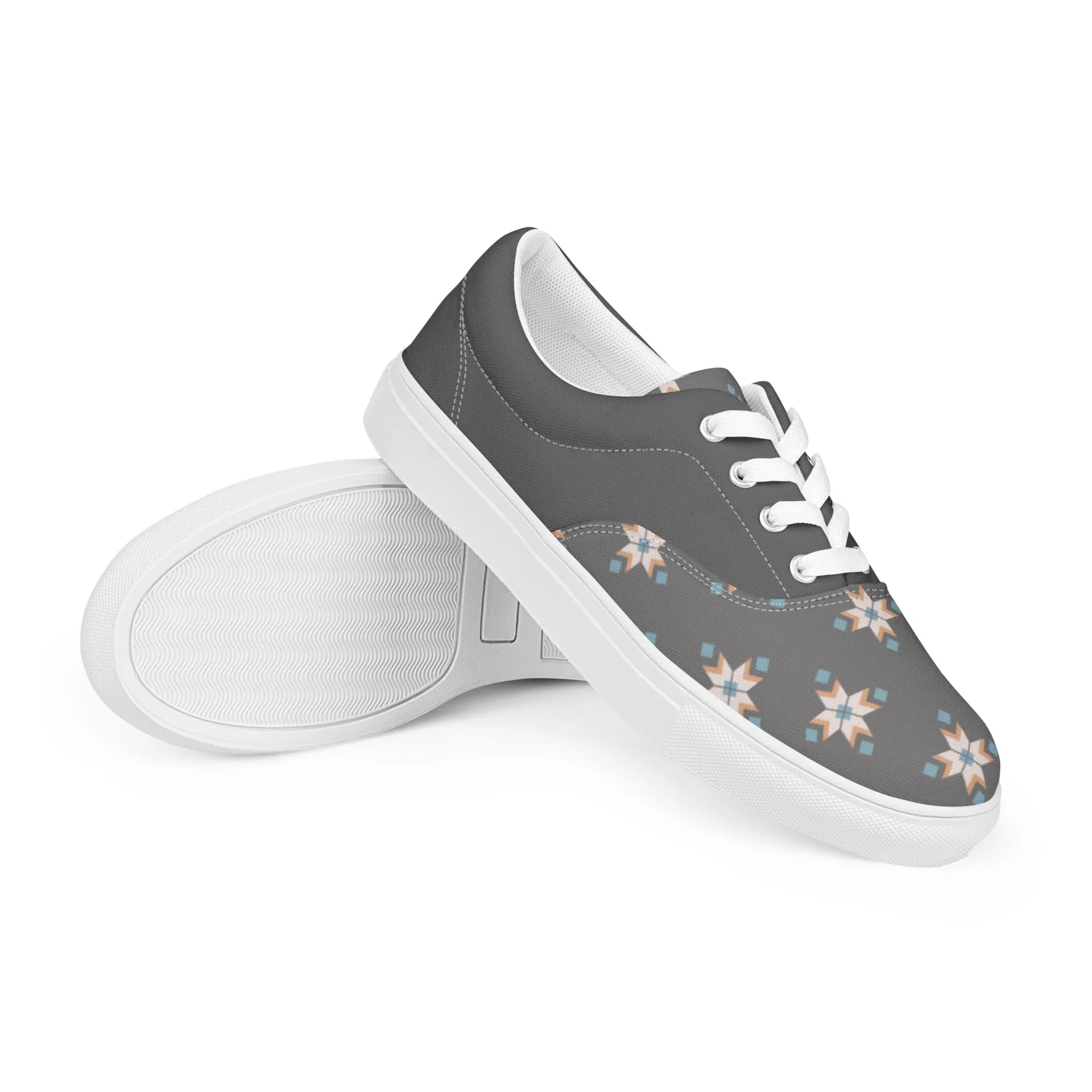 TCB Gray Tribal lace up shoes