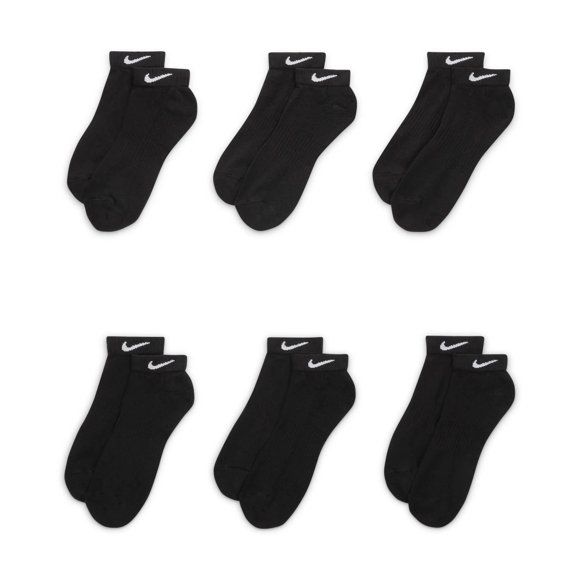 TRAINING LOW SOCKS "BLACK" (6 PACK)