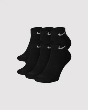 TRAINING LOW SOCKS "BLACK" (6 PACK)