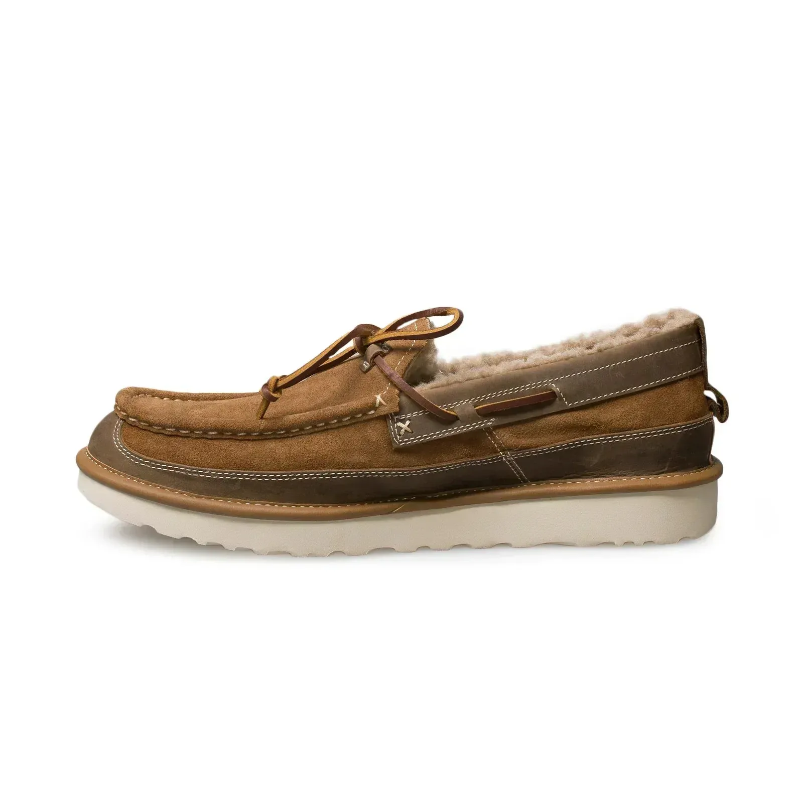 UGG Dex Lace Up Chestnut Slippers - Men's