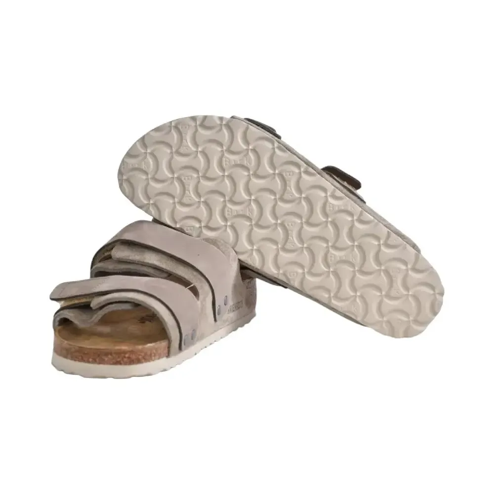 Uji Taupe Suede Sandals