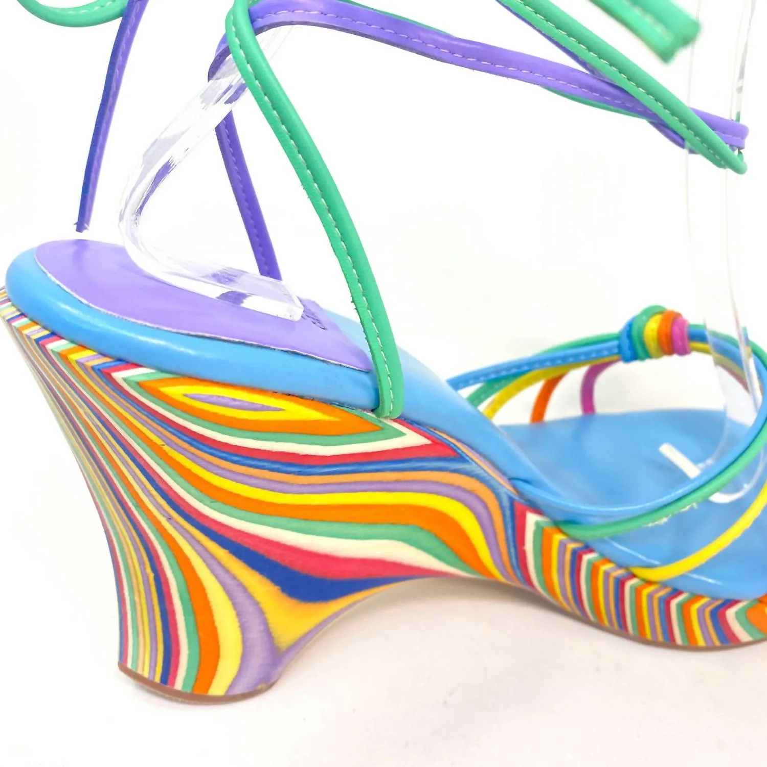 Vacation Wedge in Blue Pastel Multi