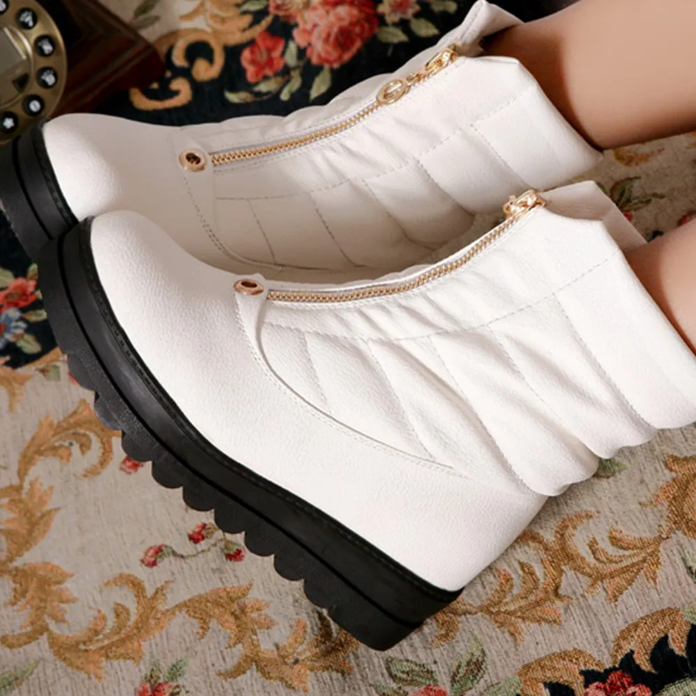 Warm Thick Fur Snow Boots Zipper Waterproof