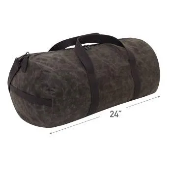 Waxed Canvas Shoulder Duffle Bag - 24 Inch