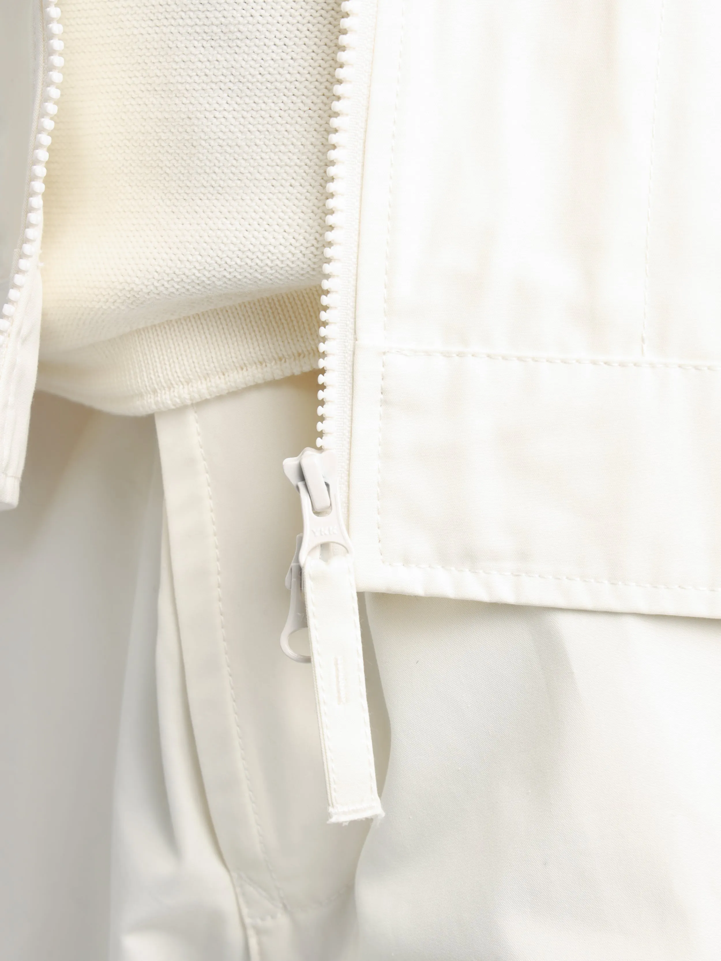 White Weatherproof Cotton Canvas Field Jacket