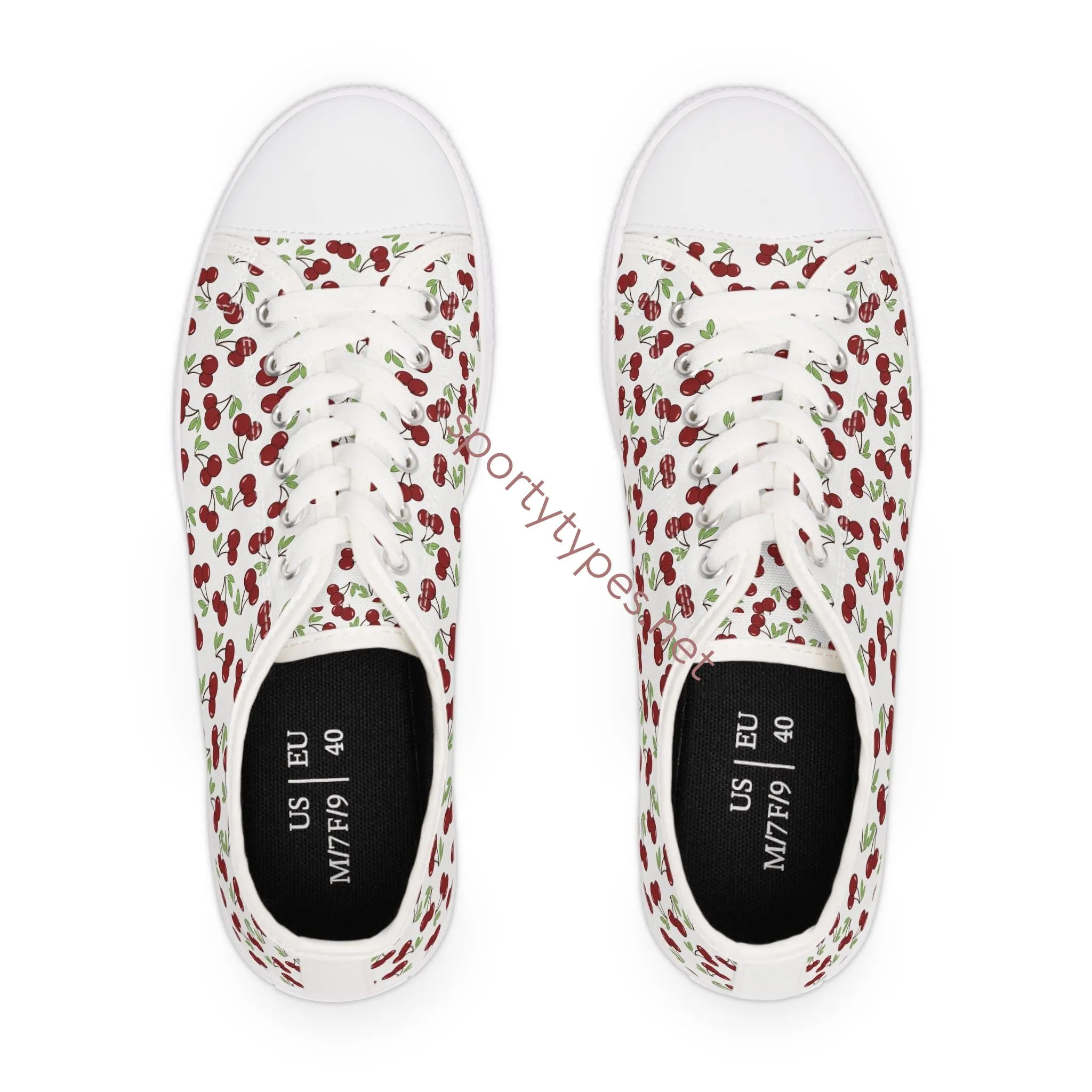 Women's Cherry Low Top Canvas Sneakers