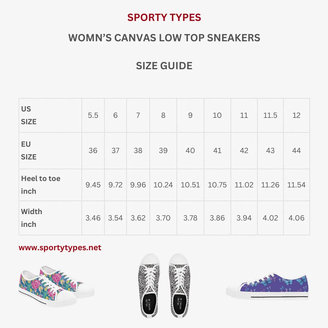 Women's Cherry Low Top Canvas Sneakers