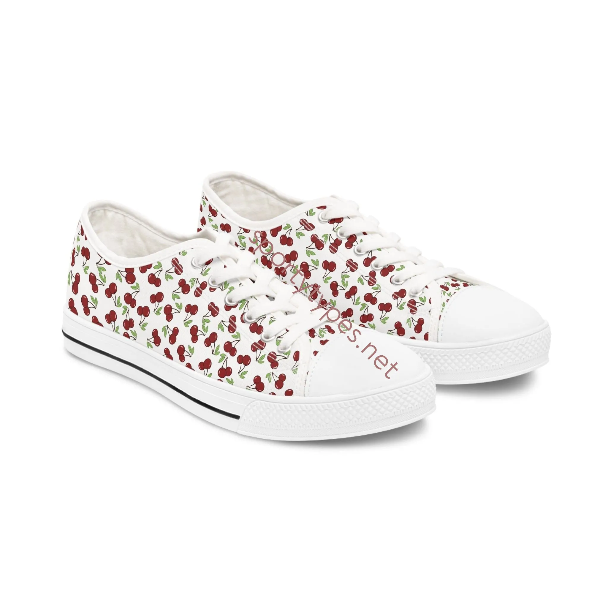 Women's Cherry Low Top Canvas Sneakers